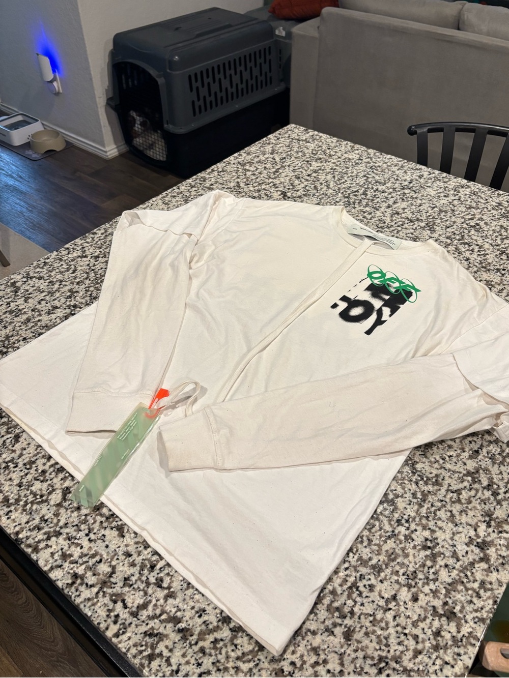 Off-White Long-Sleeve Tee | White | Medium